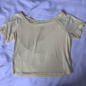 yellow crop top